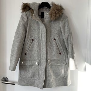 J.crew grey pea coat